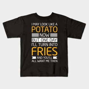 Workout Motivational Fitness I May Look Like A Potato Now Kids T-Shirt